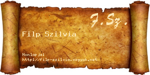 Filp Szilvia névjegykártya