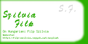 szilvia filp business card